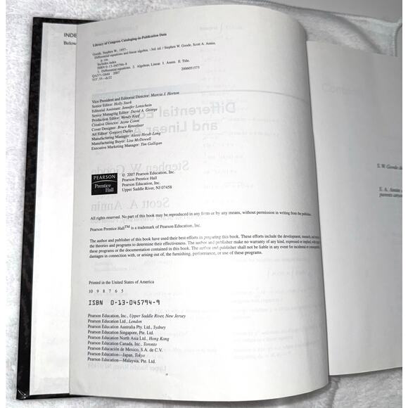 Differential Equations and Linear Algebra 3rd Edition Goode Annin Textbook - Picture 4 of 8